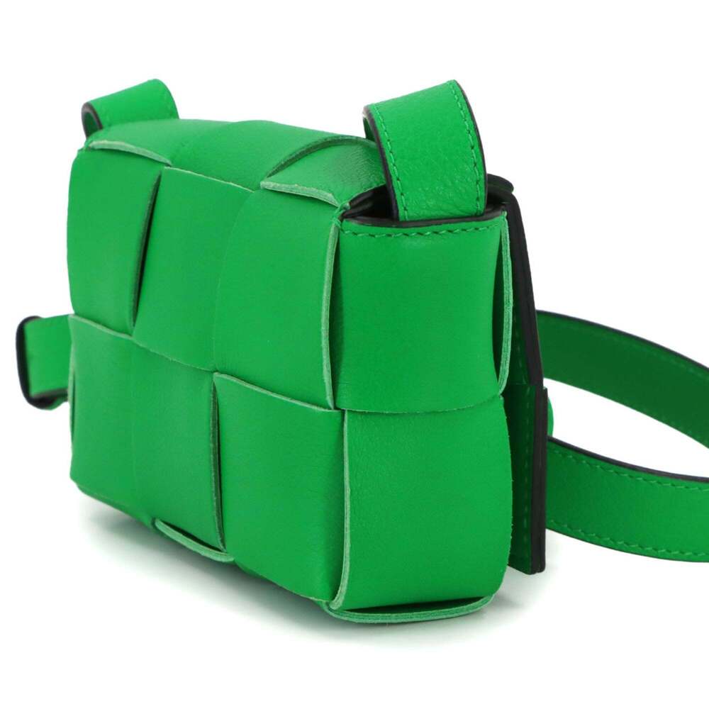 BOTTEGA VENETA Green Leather Intrecciato Shoulder Bag - Picture 4 of 10